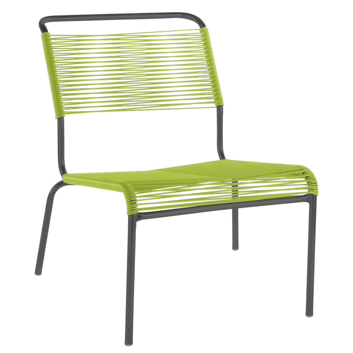 Säntis Lounger in Hellgrün mit anthrazitfarbenem Gestell
