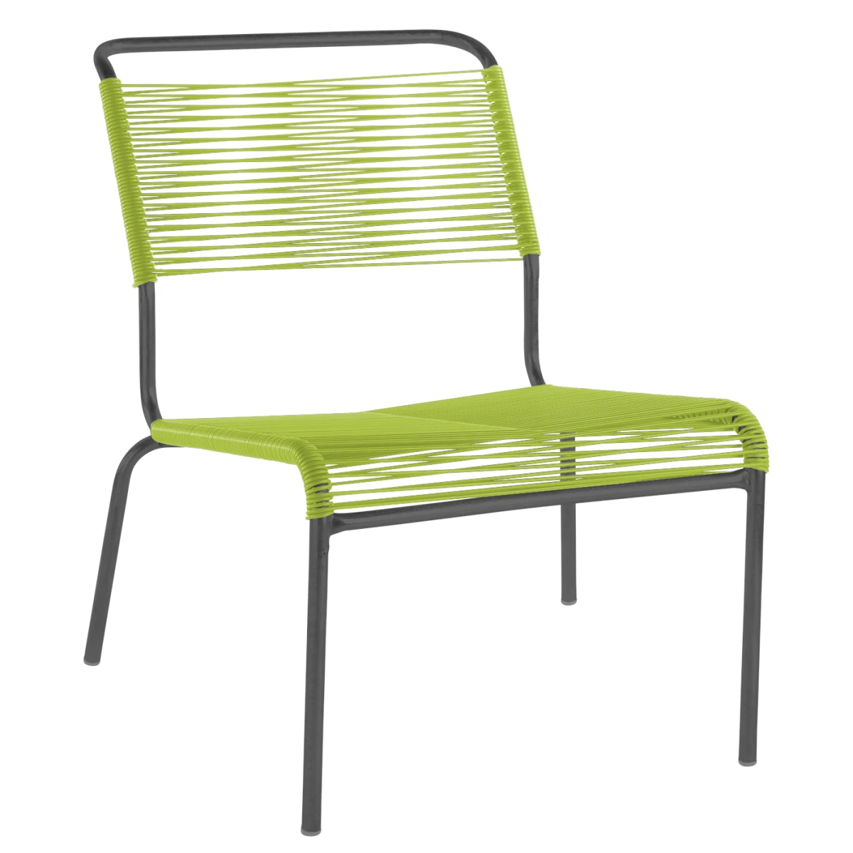 Säntis Lounger in Hellgrün mit anthrazitfarbenem Gestell