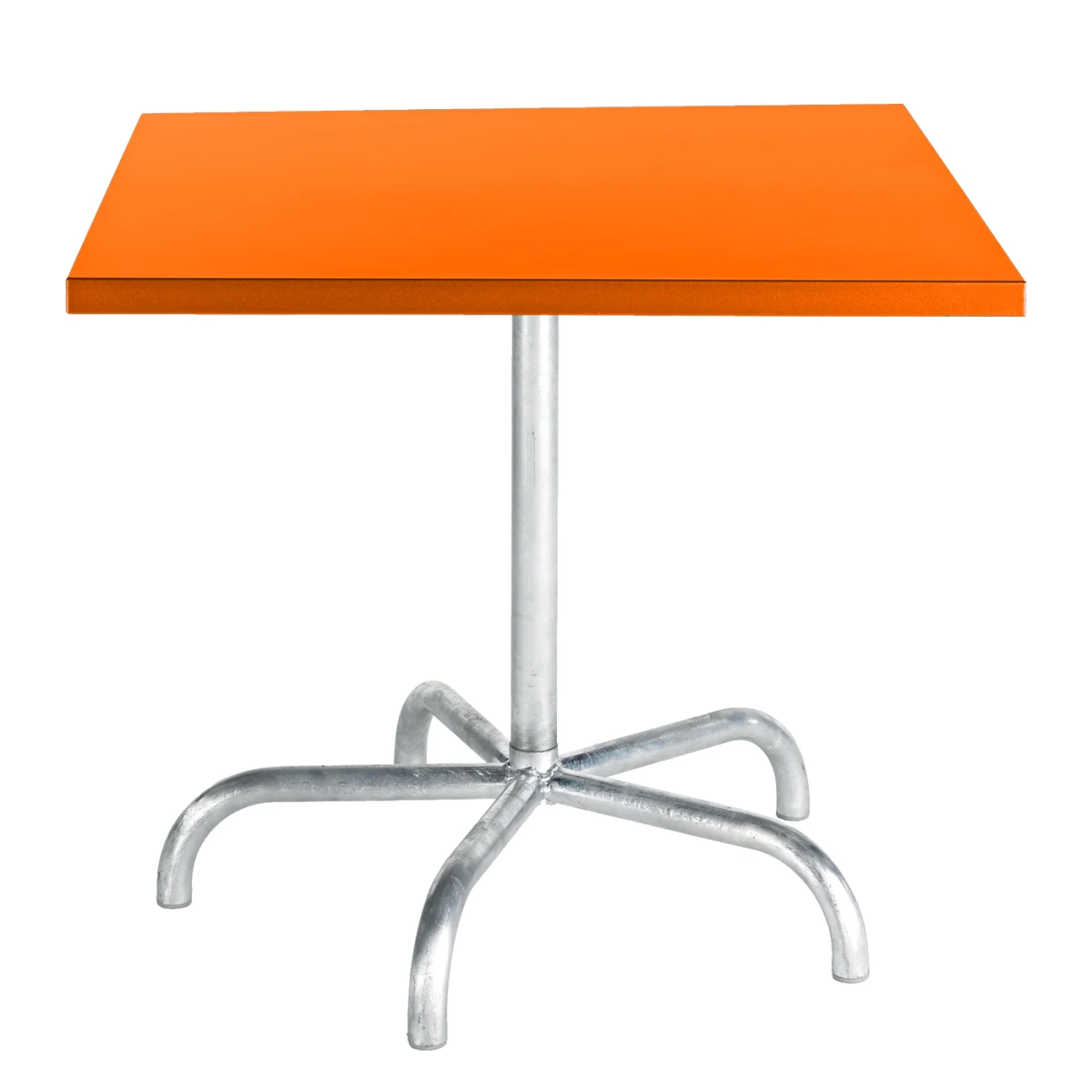 Schaffner Metalltisch Orange und feuerverzinktes Gestell
