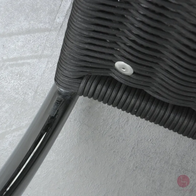Tecta D35 Lounge Sessel mit schwarzem Leder und Gefelcht gebraucht