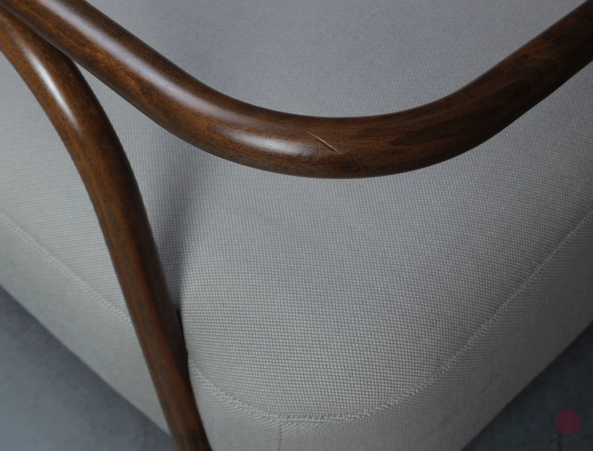 Thonet 2002 Design Sofa Couch mit Stoffbezug Grau Grün gebraucht