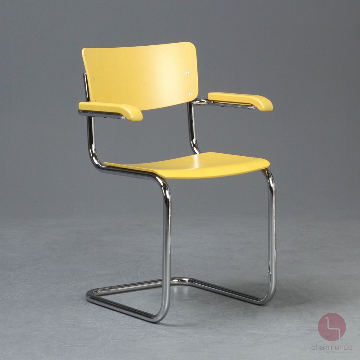 Preview: Thonet S43 F Freischwinger Zitronengelb TP