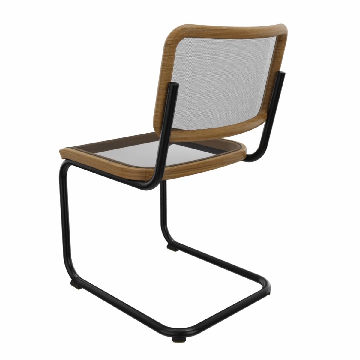 Preview: Thonet S32 N Pure Materials Freischwinger mit Netzgewebe