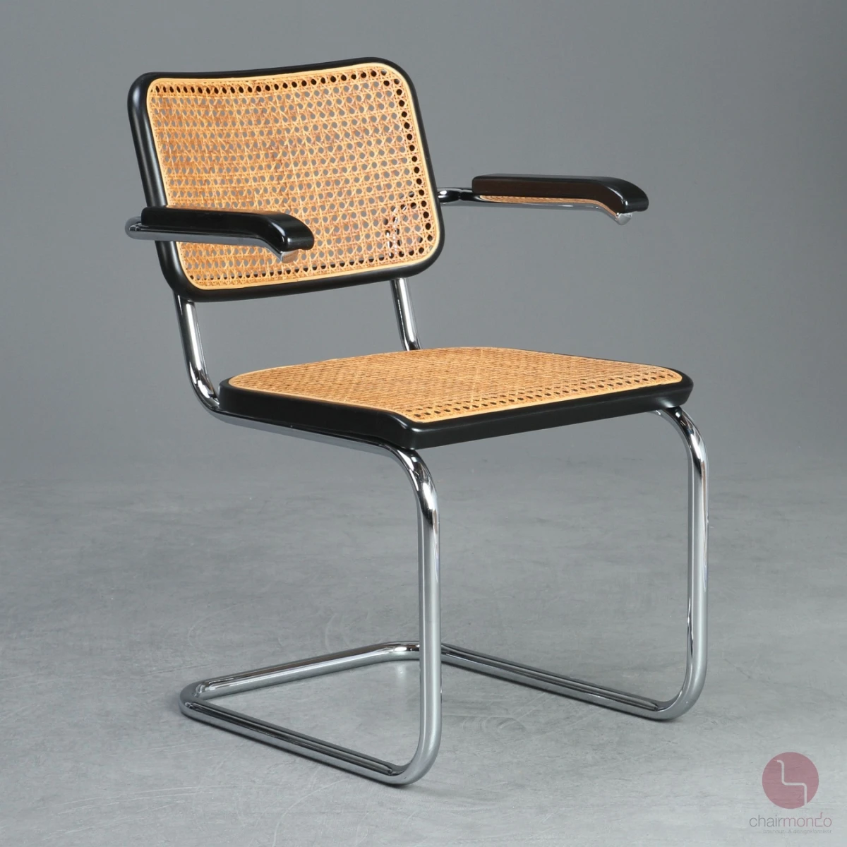 Thonet S64 Freischwinger in Schwarz mit Patina gebraucht