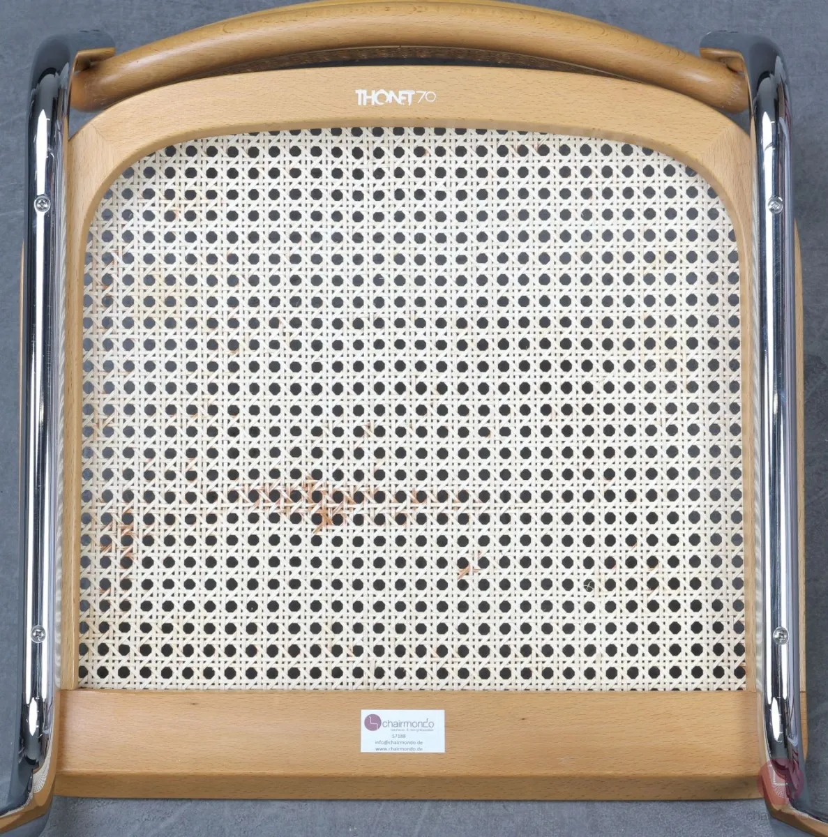 Thonet S32 Freischwinger Buche Natur mit Patina Geflecht gebraucht