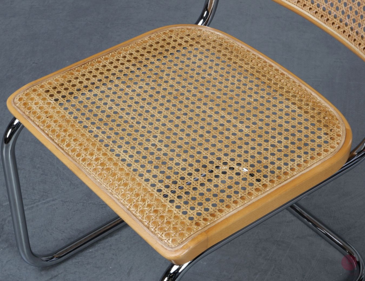 Thonet S32 Freischwinger Buche Natur mit Patina Geflecht gebraucht