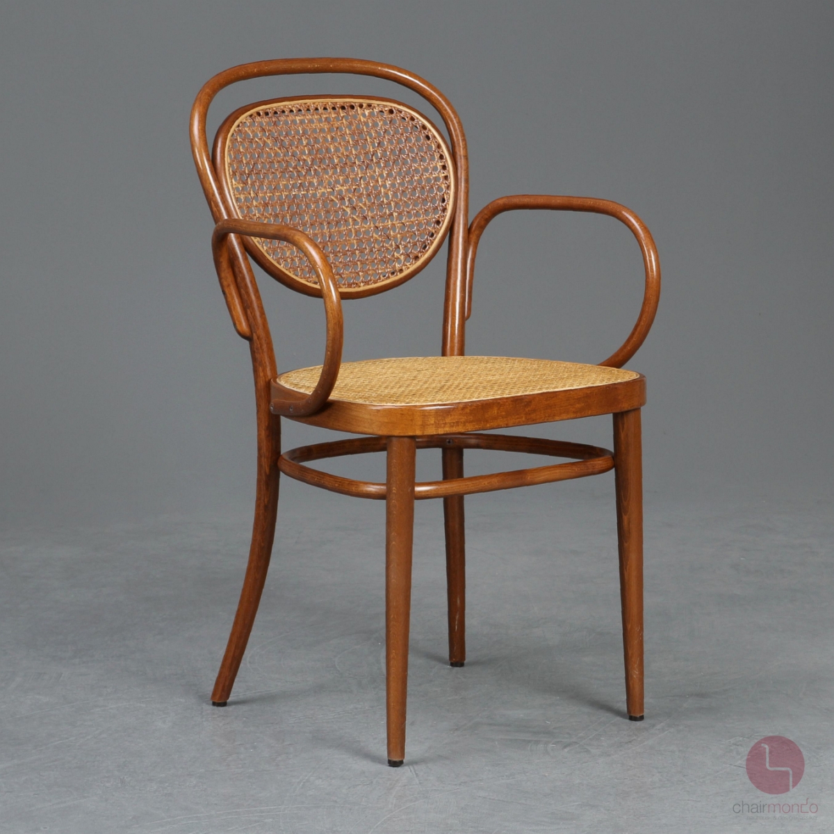 Thonet 215 RF Kaffeehaus Stuhl mit Armlehne Braun gebraucht