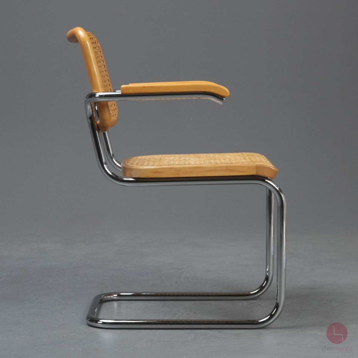 Preview: Thonet S64 Freischwinger Buche Natur mit Geflecht gebraucht