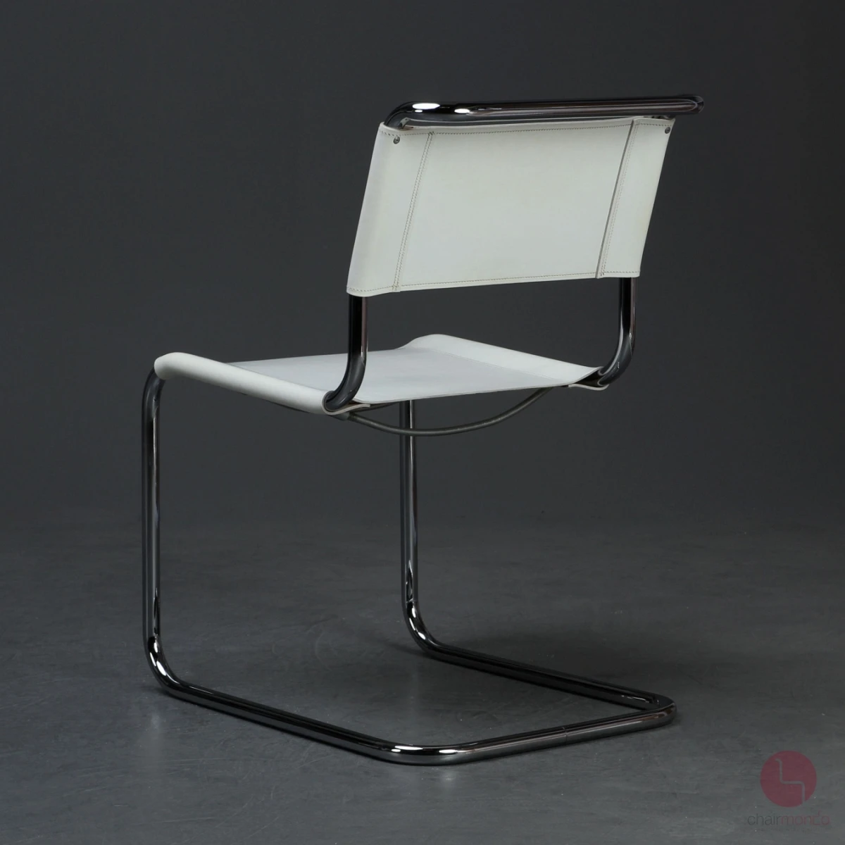 Thonet S33 Freischwinger Leder Weiß gebraucht