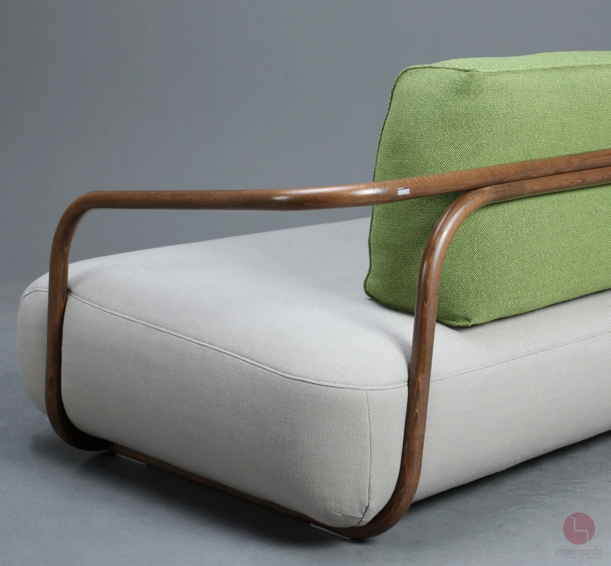 Thonet 2002 Design Sofa Couch mit Stoffbezug Grau Grün gebraucht