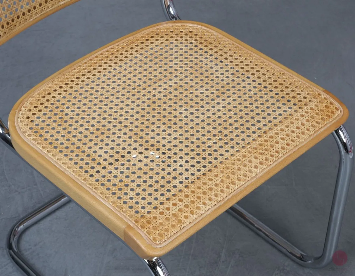 Thonet S32 Freischwinger Buche Natur mit Patina Geflecht gebraucht
