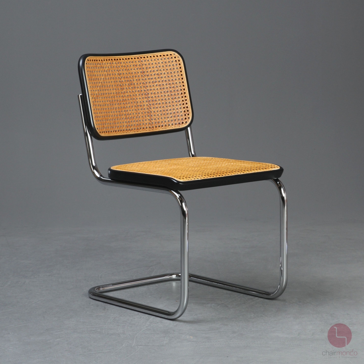 Thonet S32 Freischwinger mit Wiener Geflecht und schöner Patina gebraucht