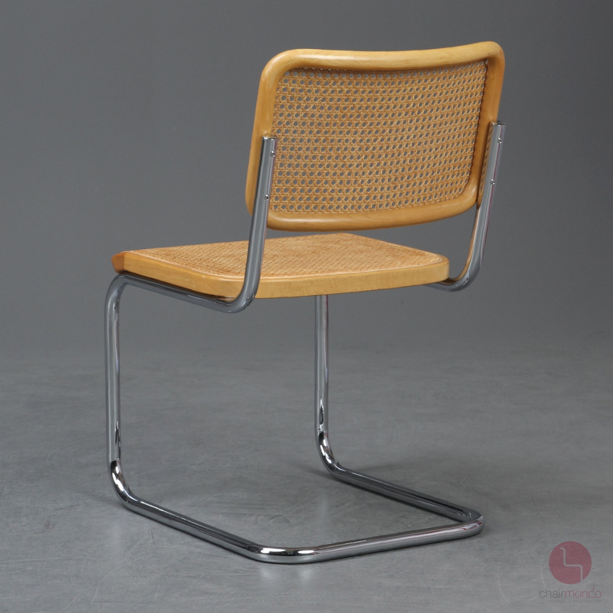 Preview: Thonet S32 Freischwinger Buche Natur mit Patina Geflecht gebraucht