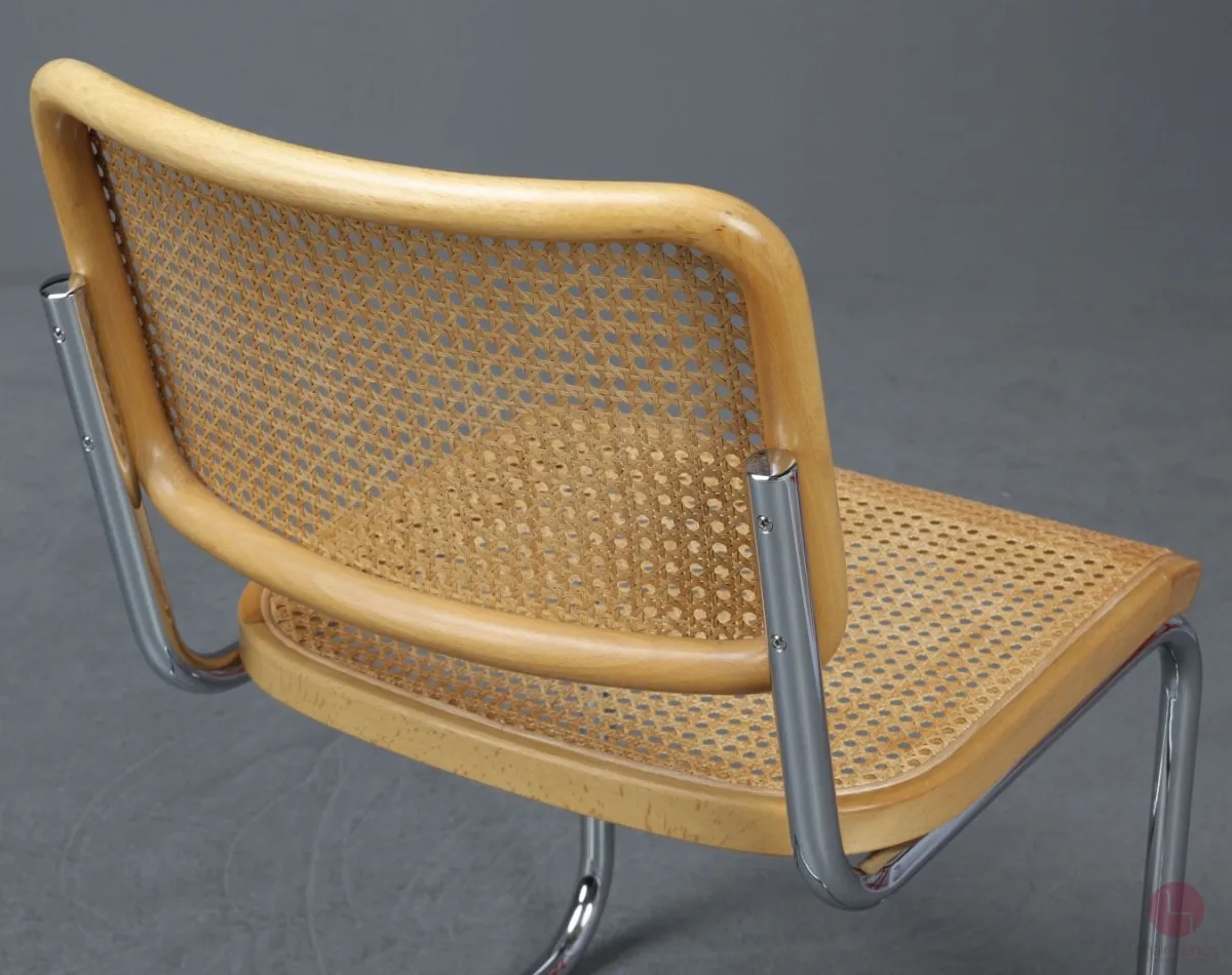 Thonet S32 Freischwinger Buche Natur mit Patina Geflecht gebraucht