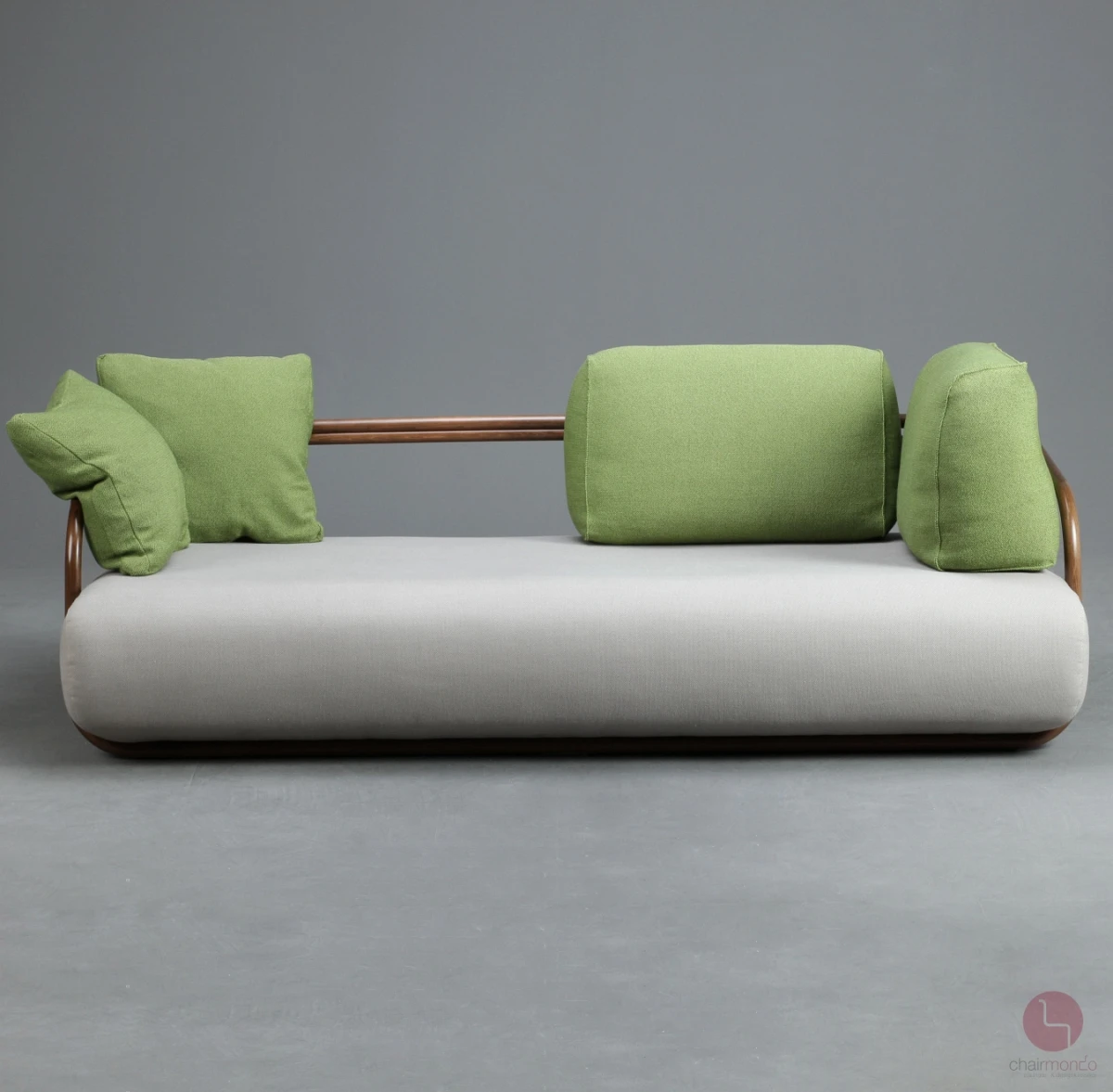 Thonet 2002 Design Sofa Couch mit Stoffbezug Grau Grün gebraucht