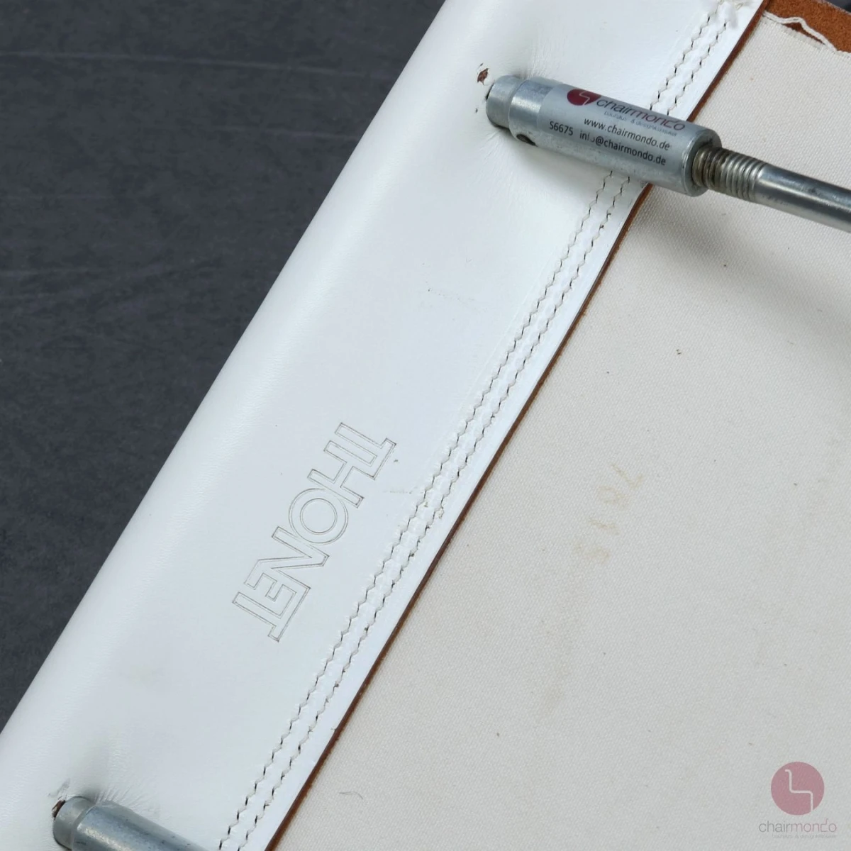 Thonet S33 Freischwinger Leder Weiß gebraucht