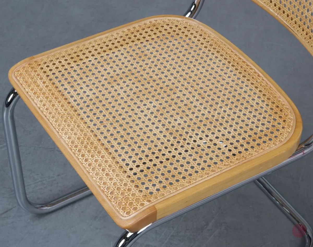 Thonet S32 Freischwinger Buche Natur mit Patina Geflecht gebraucht