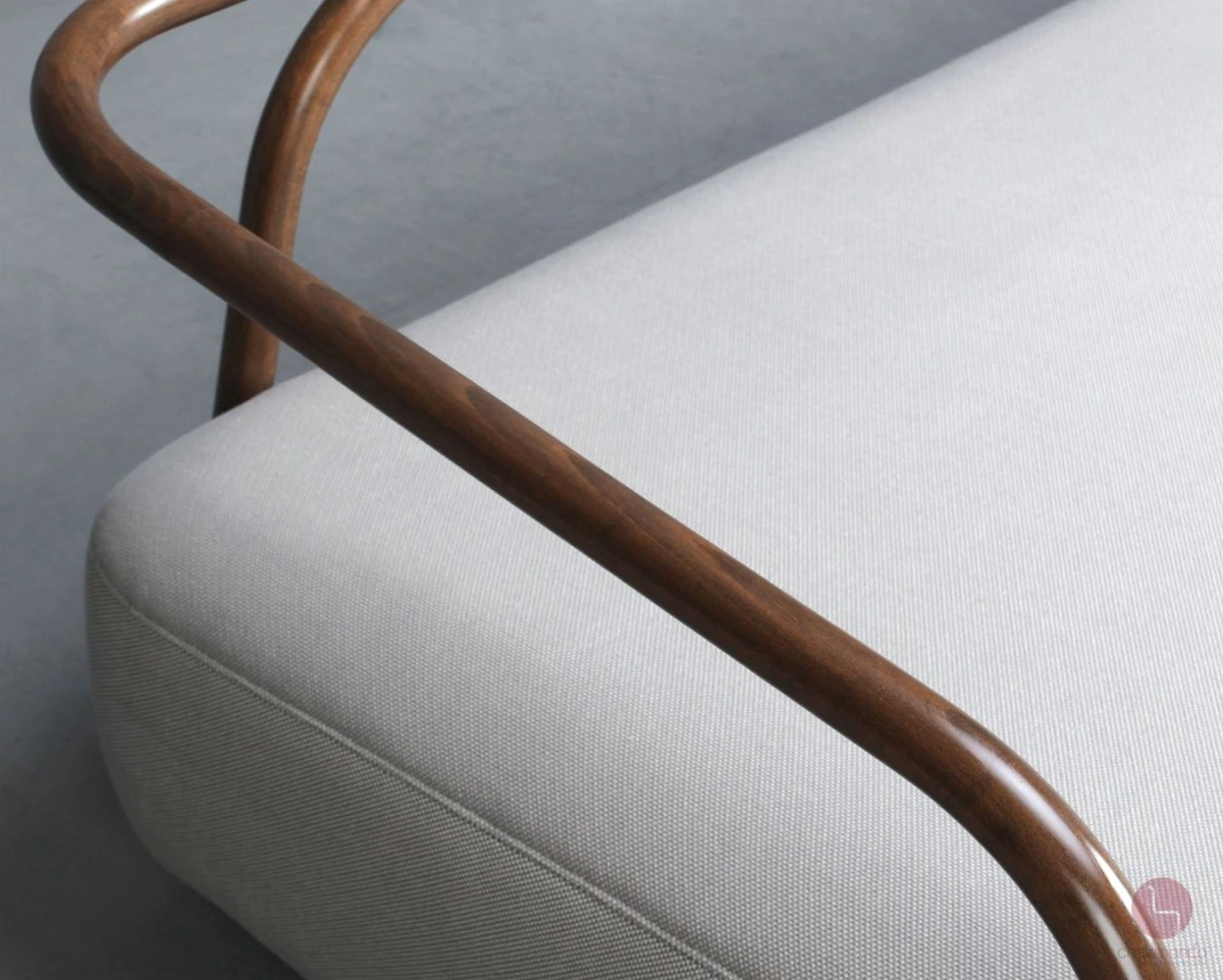 Thonet 2002 Design Sofa Couch mit Stoffbezug Grau Grün gebraucht