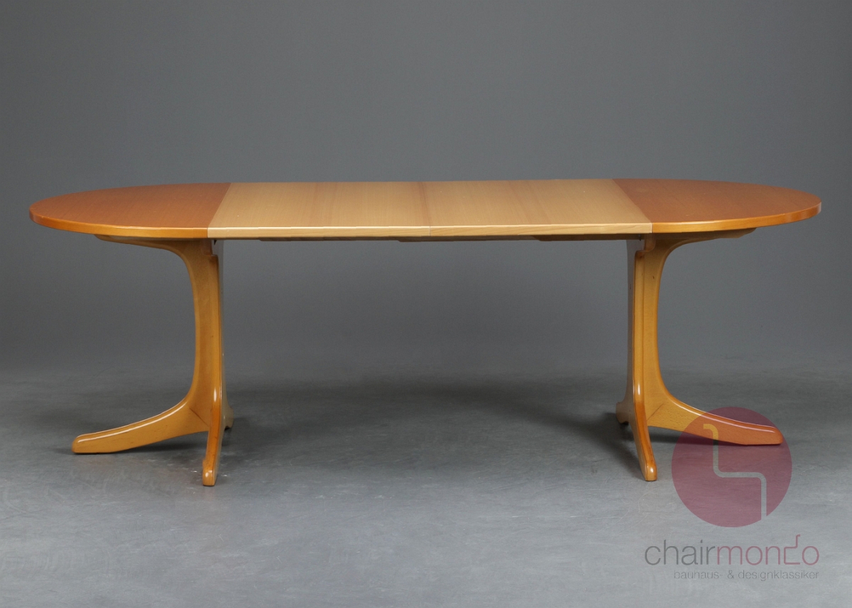 Preview: Thonet 1055 Ausziehtisch Buche klar lackiert mit 2 Einlegeplatten gebraucht