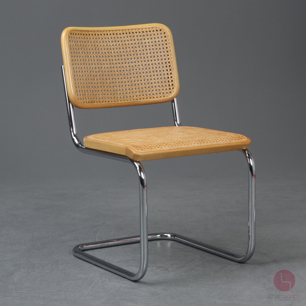 Thonet S32 Freischwinger Buche Natur mit Patina Geflecht gebraucht