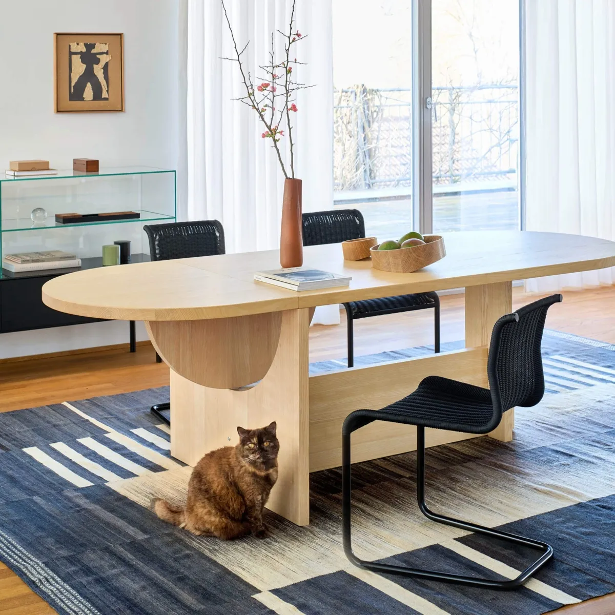 Tecta B15 Kragstuhl Geflecht 2 schwarz Interieur