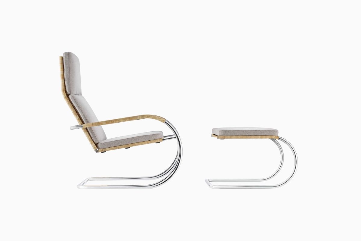 Preview: Tecta D35 und C35 in seitenansicht, ausgestattet mit modernem Geflecht