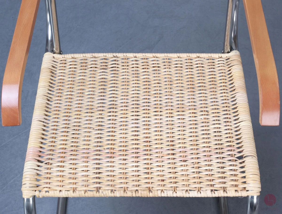 Tecta D40 Freischwinger mit erneuertem Geflecht gebraucht