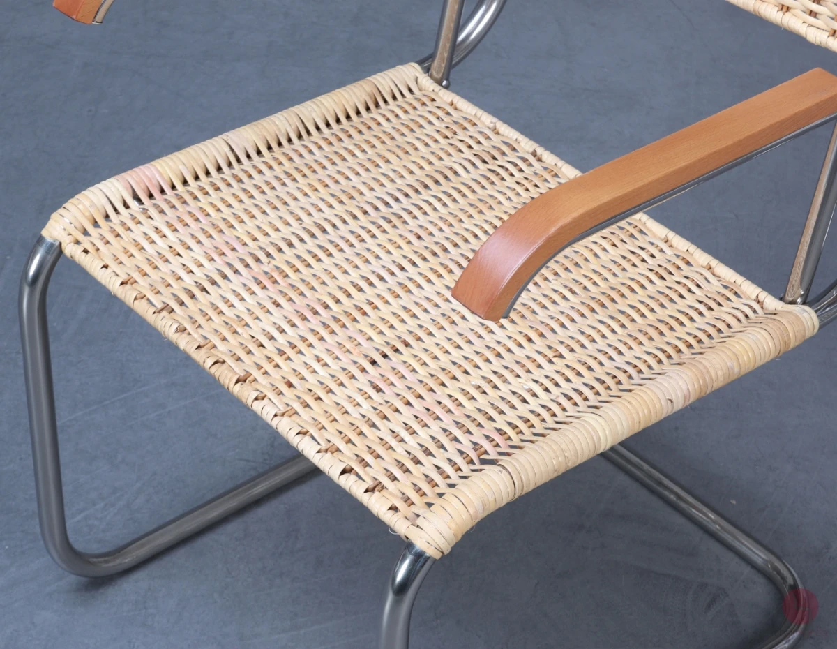 Tecta D40 Freischwinger mit erneuertem Geflecht gebraucht