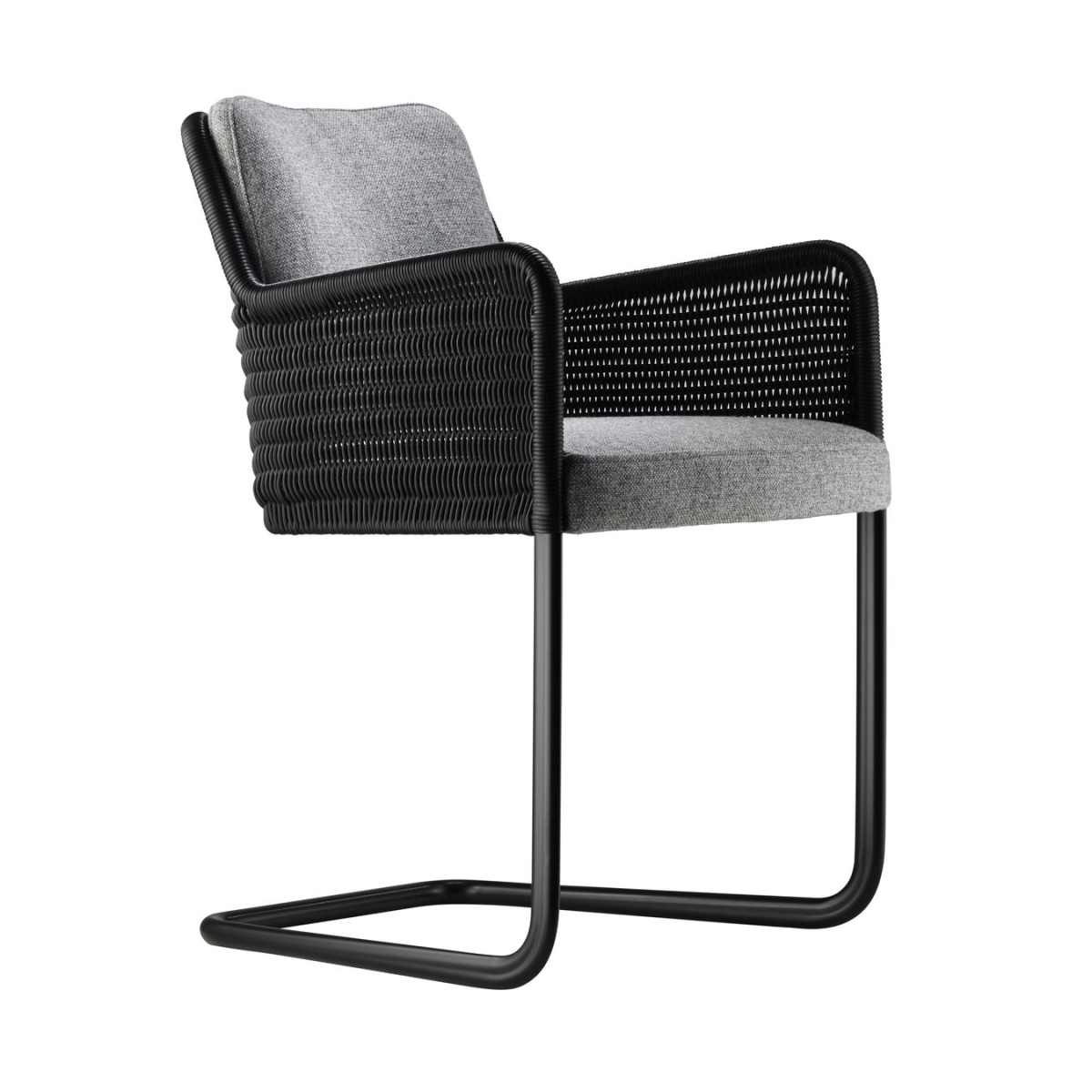 Preview: Tecta D43 Freischwinger mit Geflecht und Stoff