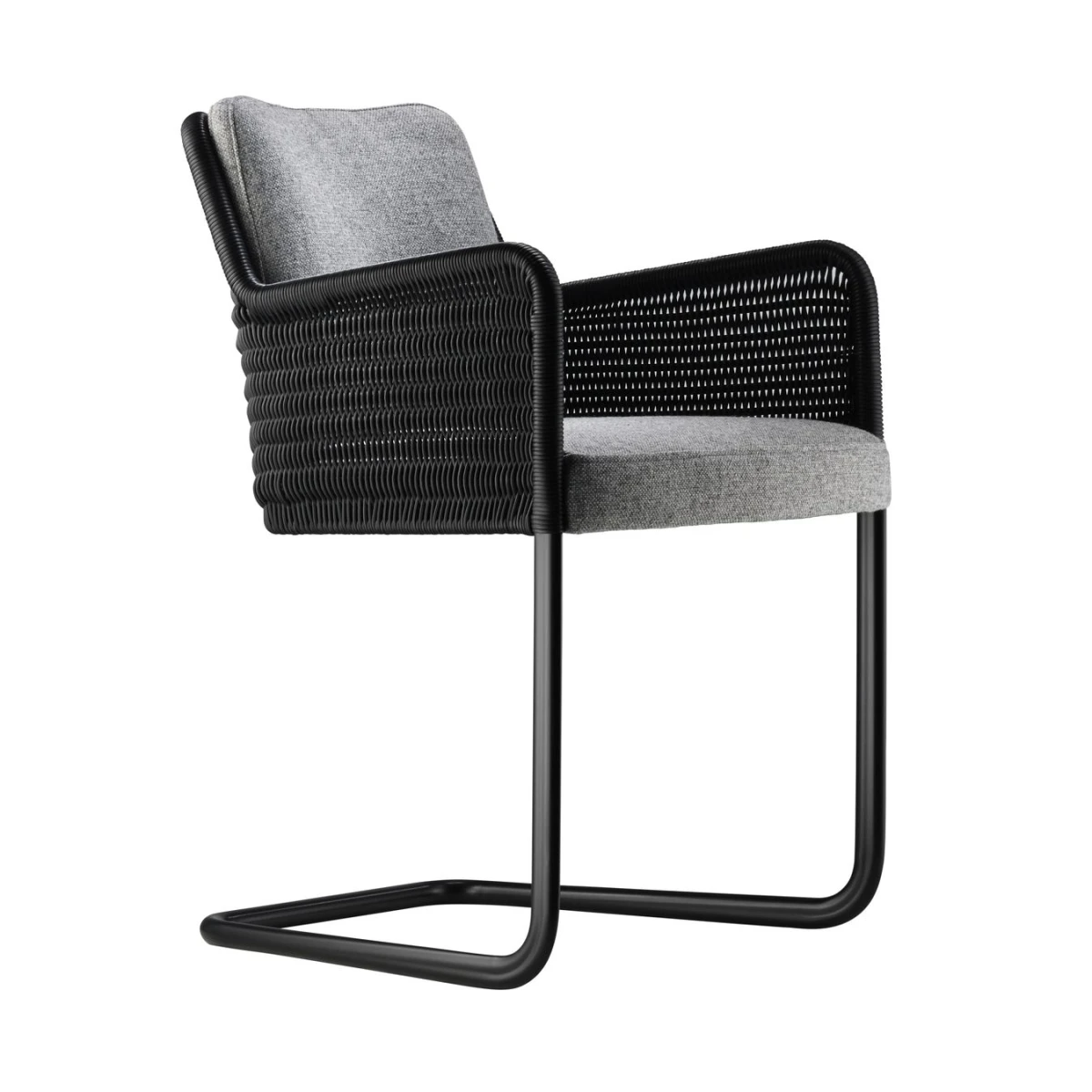Tecta D43-1 Stofff Grau Geflecht Schwarz
