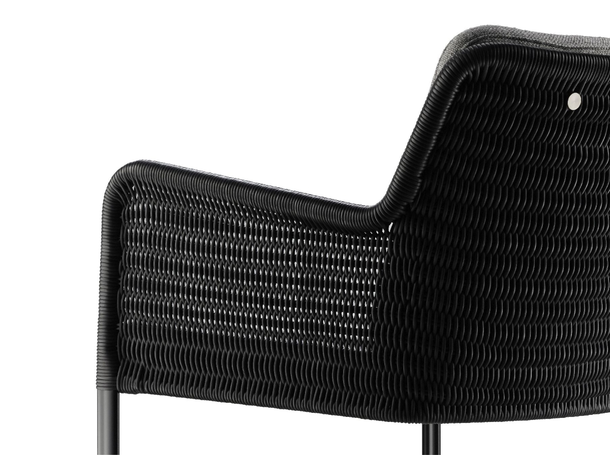 Preview: Tecta D43-1 Stofff Grau Geflecht Schwarz