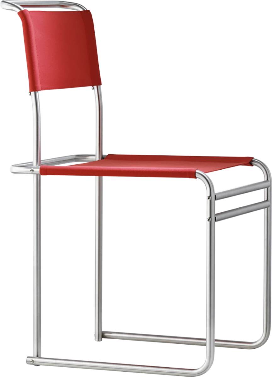 Tecta B40 Rot mit Chrom gestell Seitenansicht
