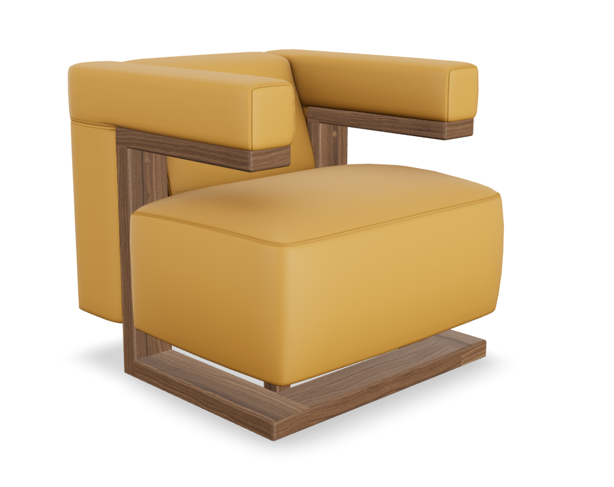 Preview: Tecta F51 in Honig und Nussbaum Gestell