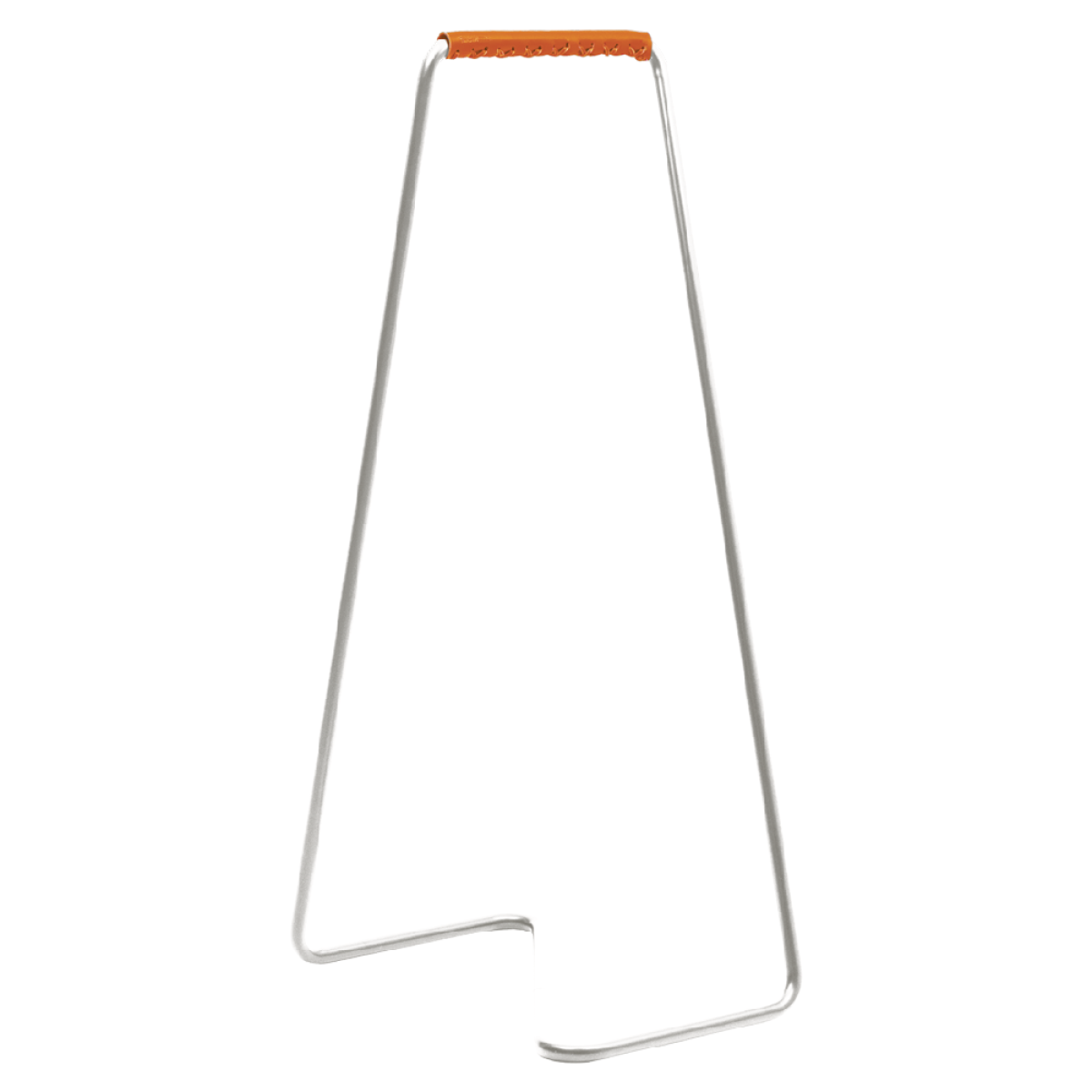 Preview: Detailansicht der Cognacfarbenen Kernleder-Manschette des Tecta Z10 Fahrradhalters