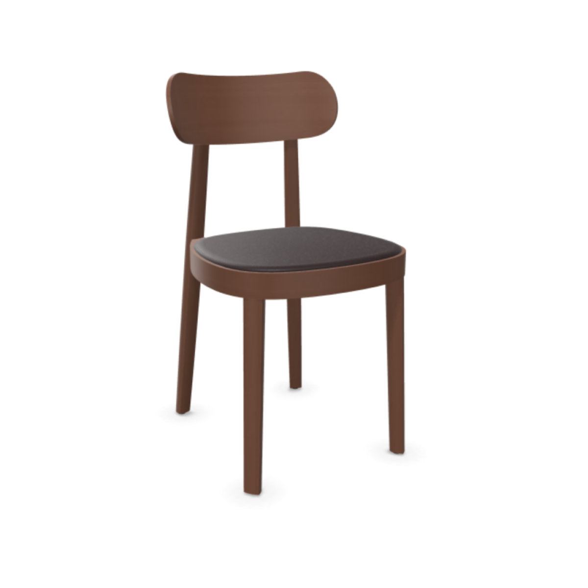 Preview: Thonet 118 SP Holzstuhl mit Leder Siegelpolsterung nussbaum