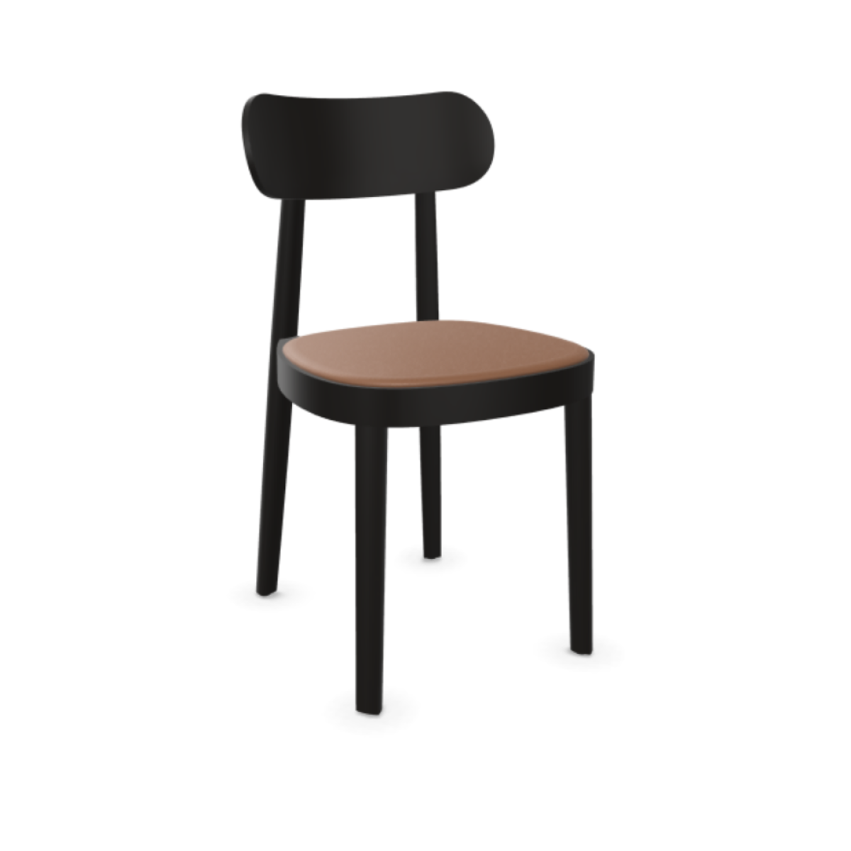 Preview: Thonet 118 SP Buchenholz Stuhl mit Leder Polsterung