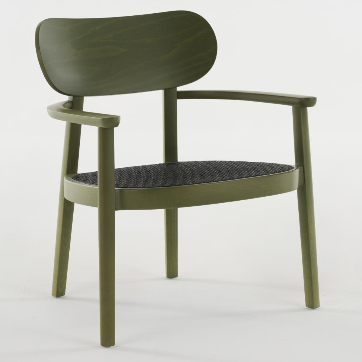 Preview: Thonet 119 F Dark Meange Buche olivgrün gebeizt