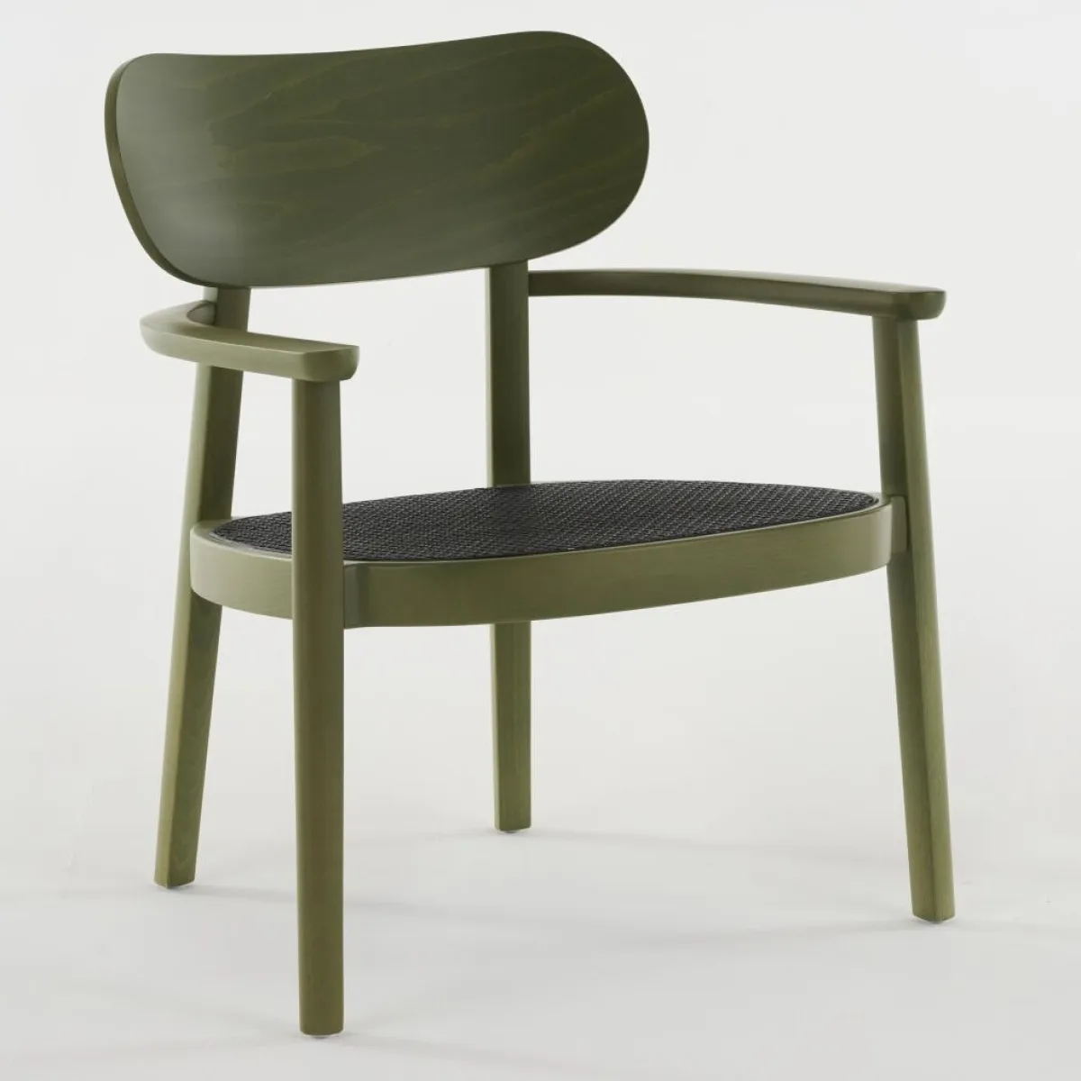 Thonet 119 F Dark Meange Buche olivgrün gebeizt