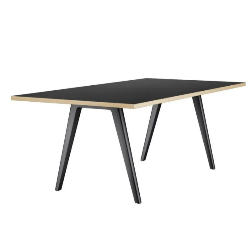 Thonet 1500 Tisch mit DUROPAL Beschichtung und Edelholzkante