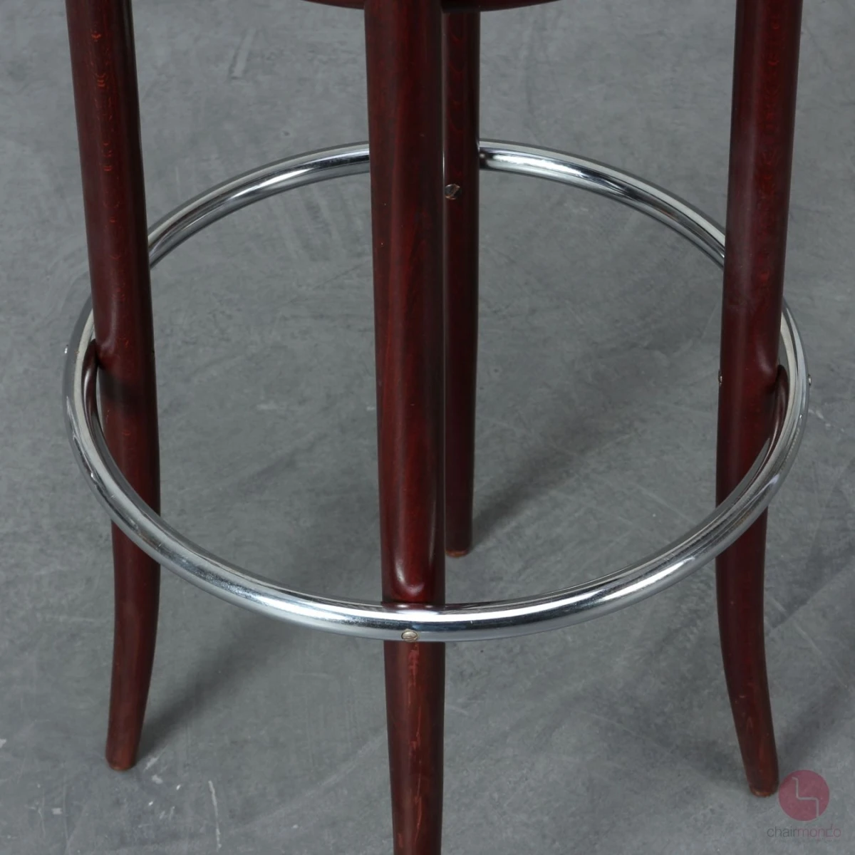 Thonet 204 RH Barhocker mit Geflecht Mahagoni, gebraucht