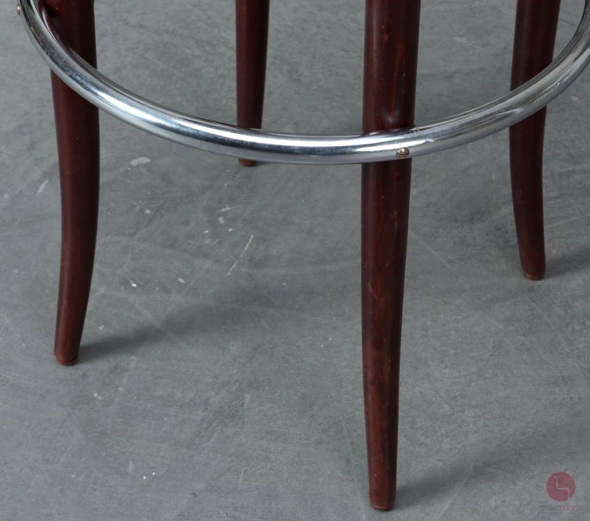 Thonet 204 RH Barhocker mit Geflecht Mahagoni, gebraucht