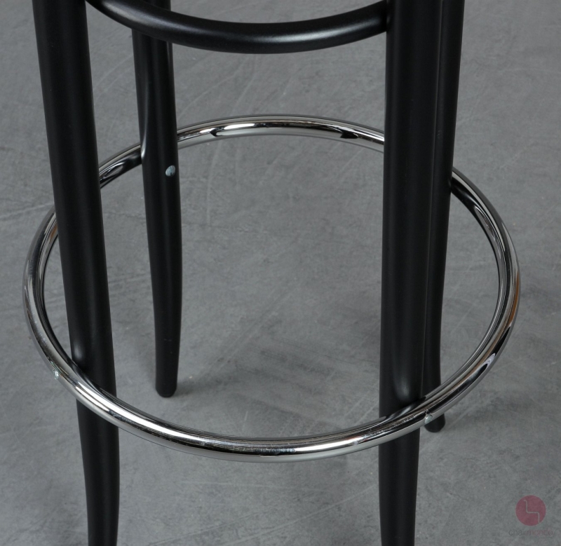 Preview: Thonet 204 RH Barhocker mit Geflecht in Schwarz gebraucht
