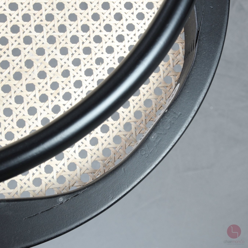 Thonet 209 Bugholzstuhl Schwarz mit Wiener Geflecht 1978 restauriert gebraucht
