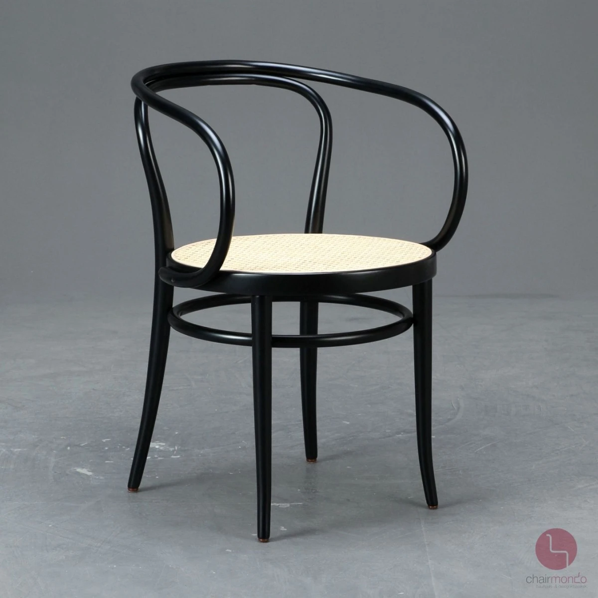 Thonet 209 Bugholzstuhl Schwarz mit neuem Geflecht gebraucht