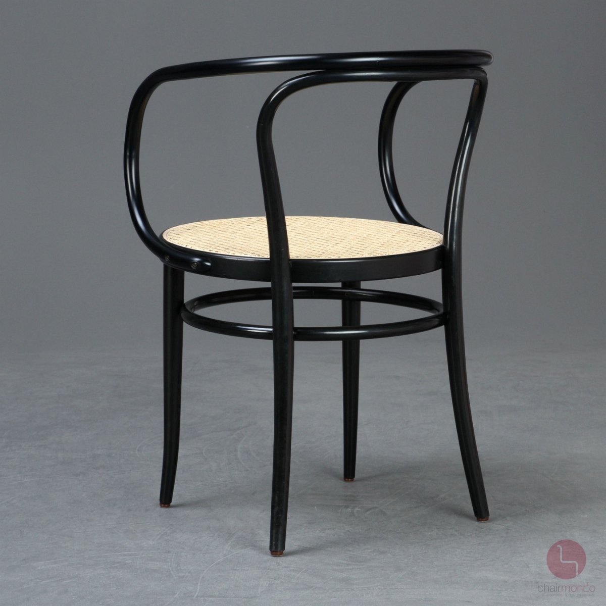 Preview: Thonet 209 Kaffeehaus Stuhl mit Wiener Geflecht in Schwarz gebraucht