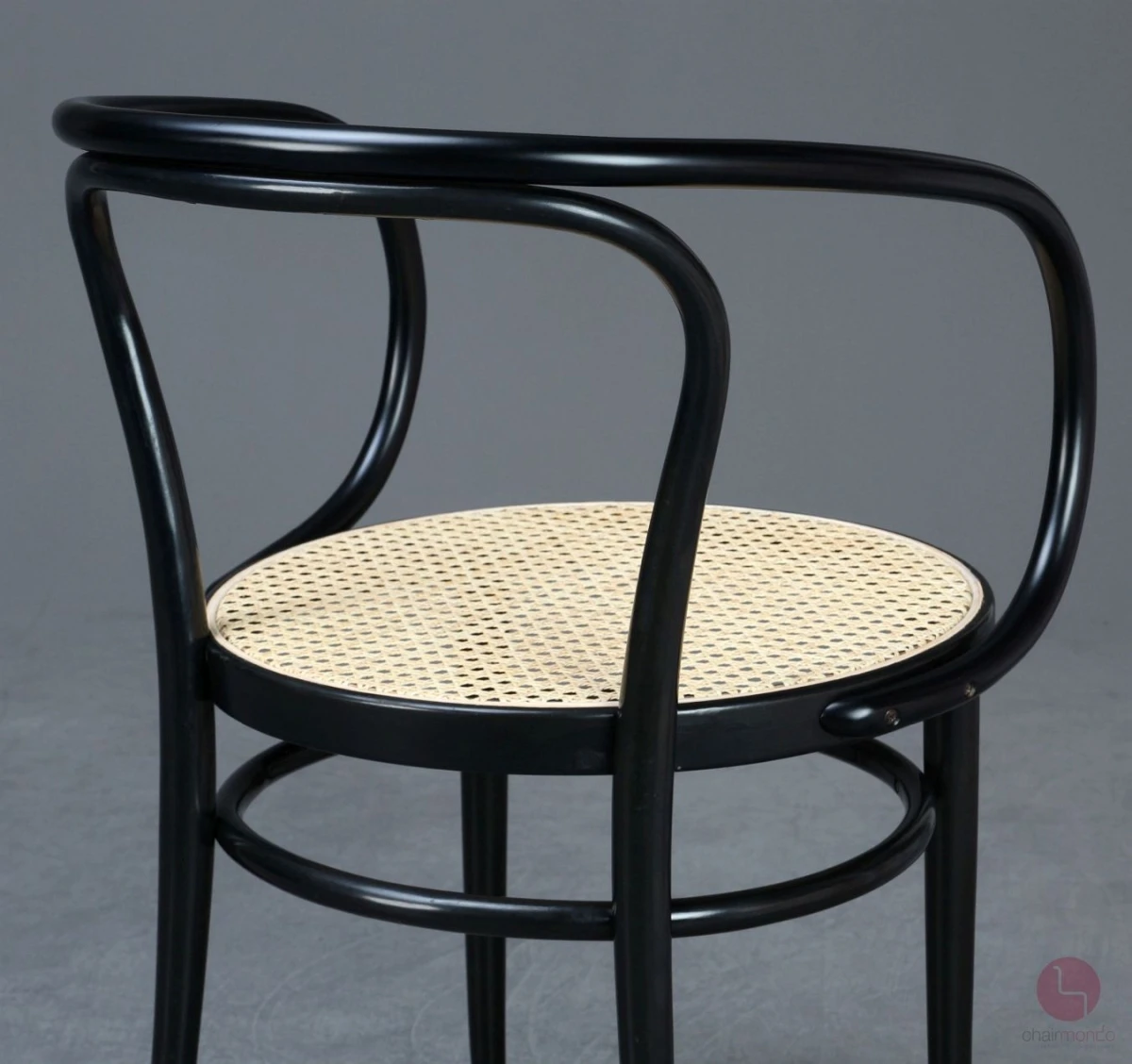 Thonet 209 Bugholzstuhl Schwarz mit neuem Geflecht gebraucht