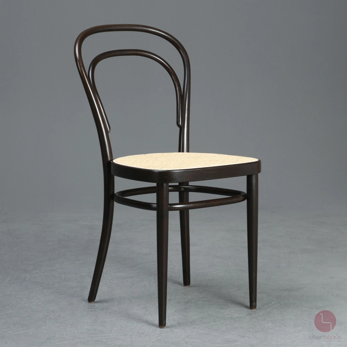 Thonet 214 Wiener Kaffeehausstuhl mit Geflecht Dunkelbraun gebraucht