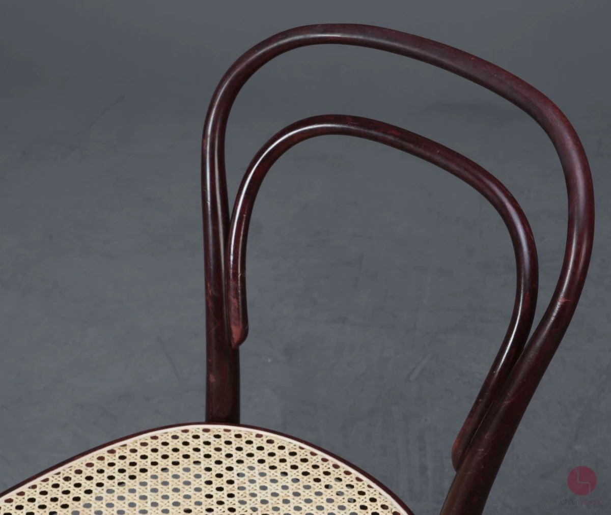 Thonet 214 Mahagoni Braun Bugholzstuhl mit neuem Geflecht gebraucht