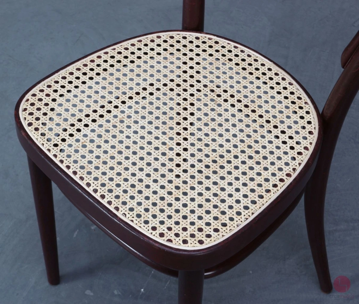 Thonet 214 Mahagoni Braun Bugholzstuhl mit neuem Geflecht gebraucht