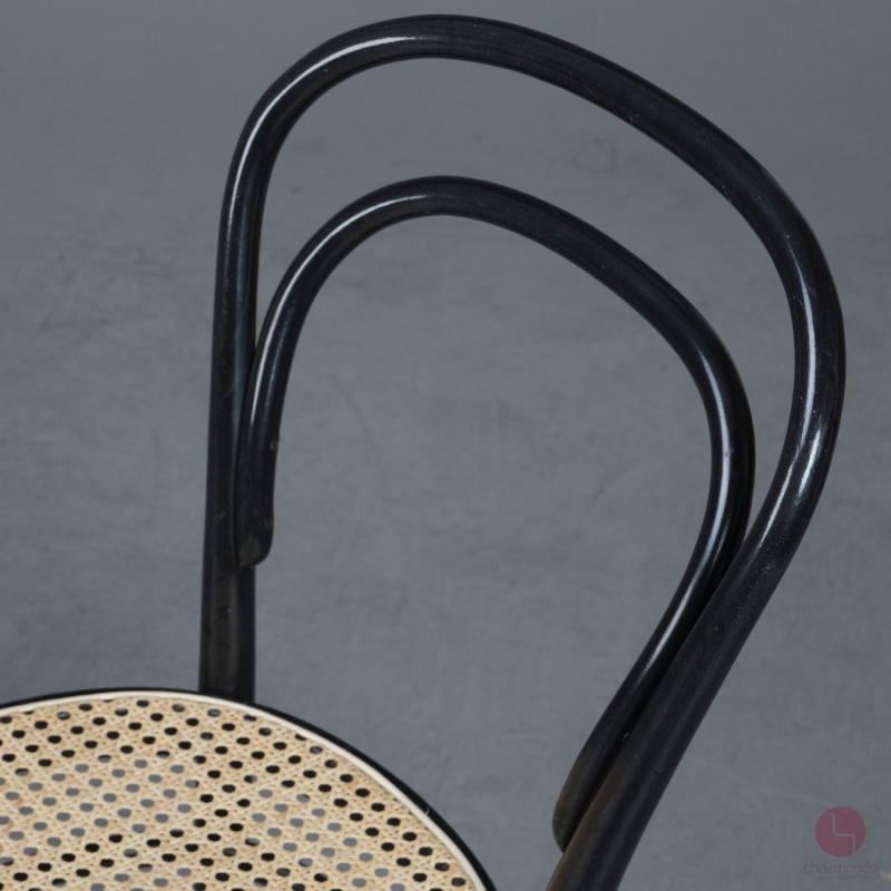 Thonet 214 Bugholz Stuhl Schwarz mit Wiener Geflecht gebraucht
